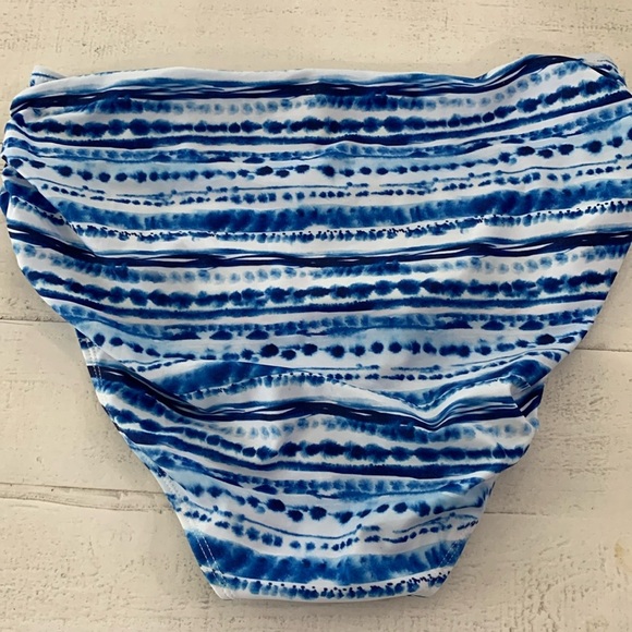 NICOLE MILLER STUDIO Blue and white tie-dye Bikini BOTTOM - Picture 2 of 7